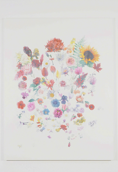 Maryam Najd. Grand Bouquet, 2011-12. Oil on canvas, 260 x 200 cm. © the artist.